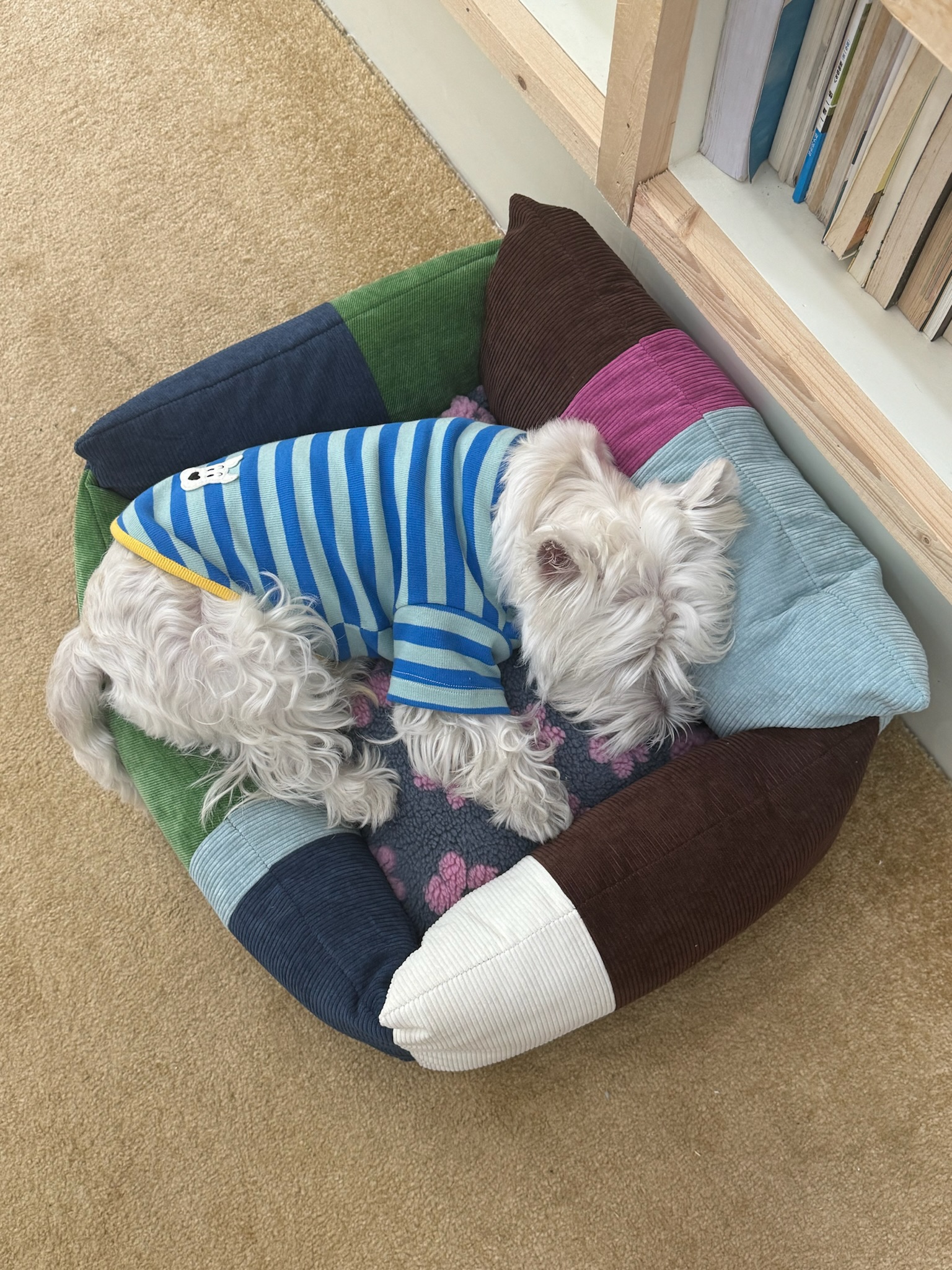 ペットマット 手作り風パッチワーク犬用くつろぎベッド