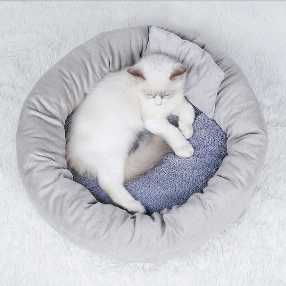 ペットマット ふんわり包み込む丸型クッション猫用ベッド
