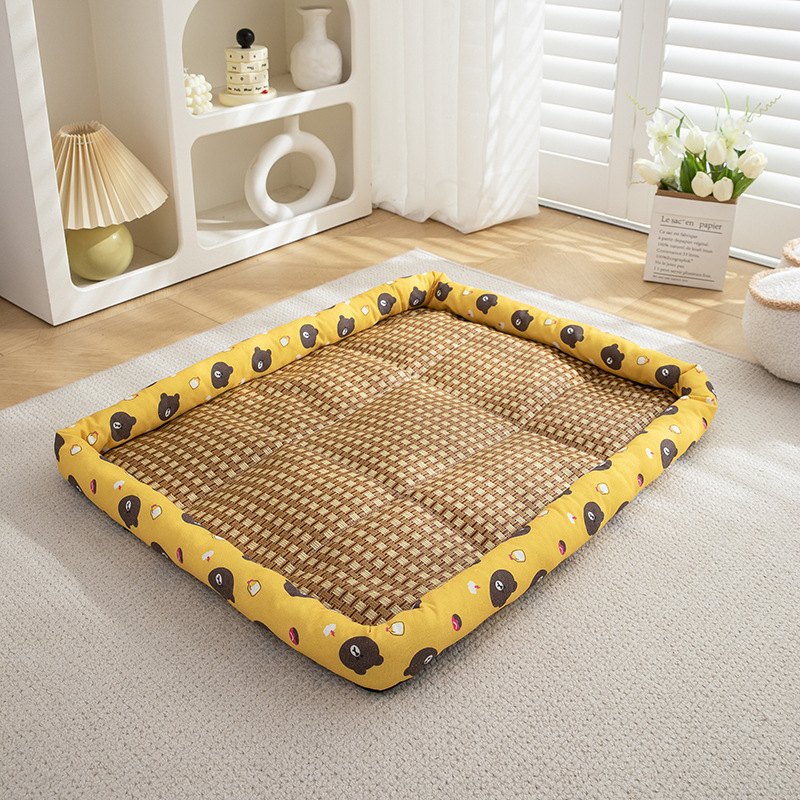 ペットマット 猫用 涼感竹編織ひんやりマット