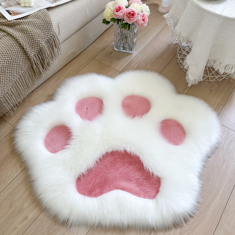 ペットマット 猫の肉球形もふもふペットマット