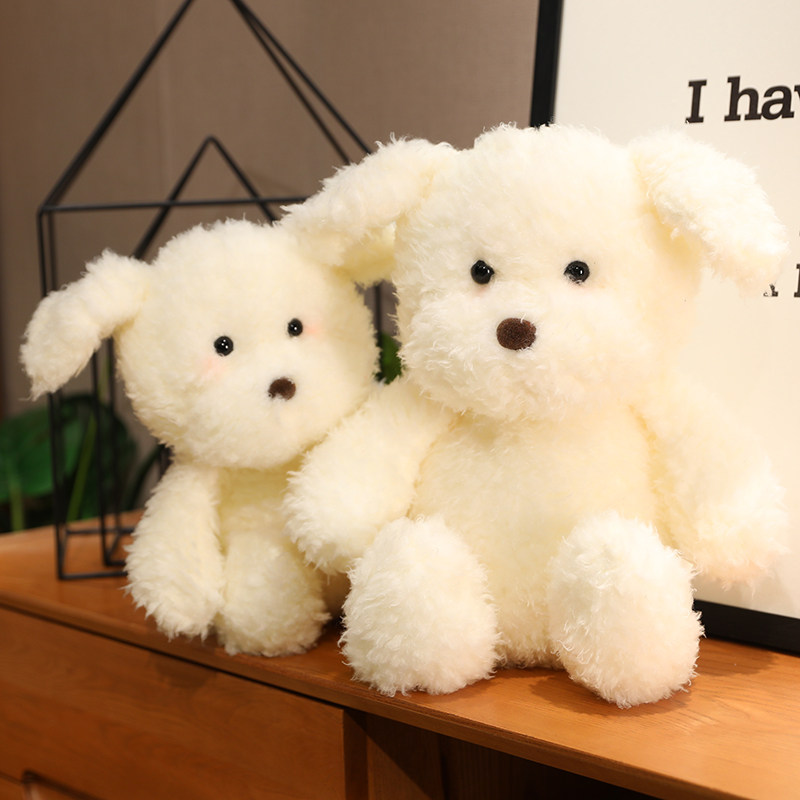 犬 ぬいぐるみ ふわふわ寝そべりトイプードル