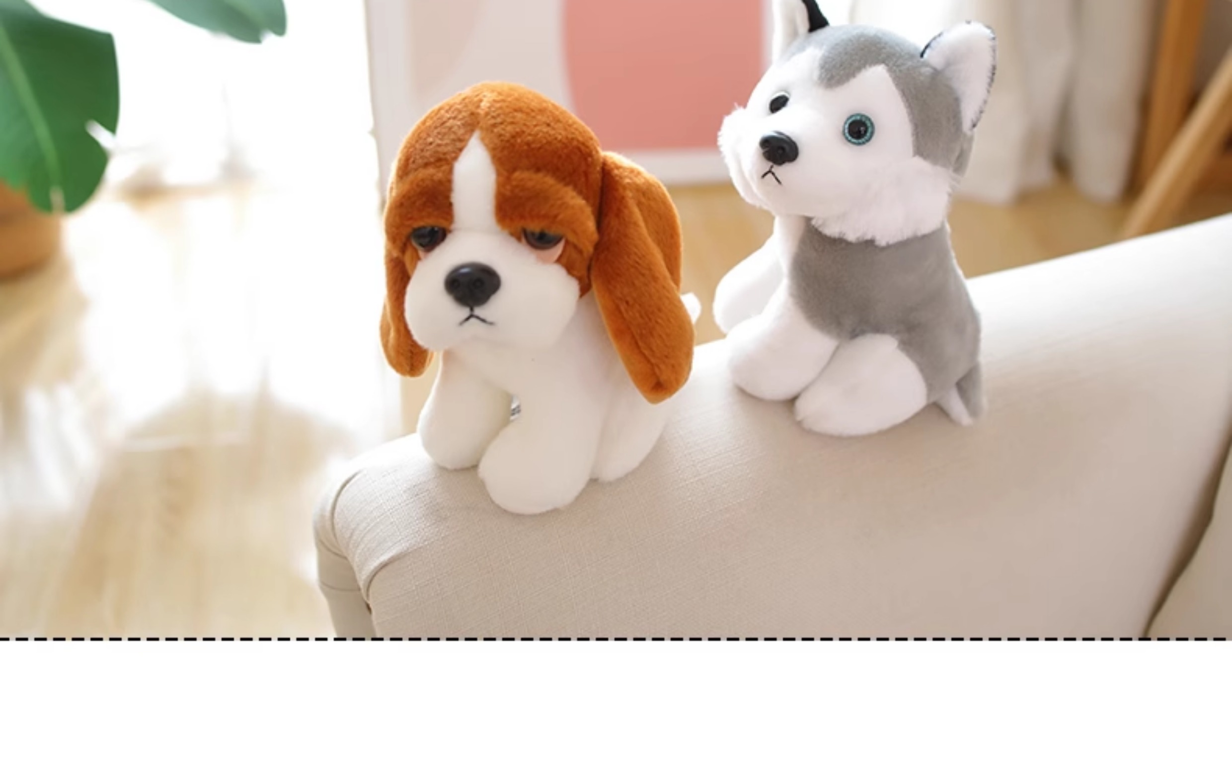 犬 ぬいぐるみ まんまるお目目のわんこ友達