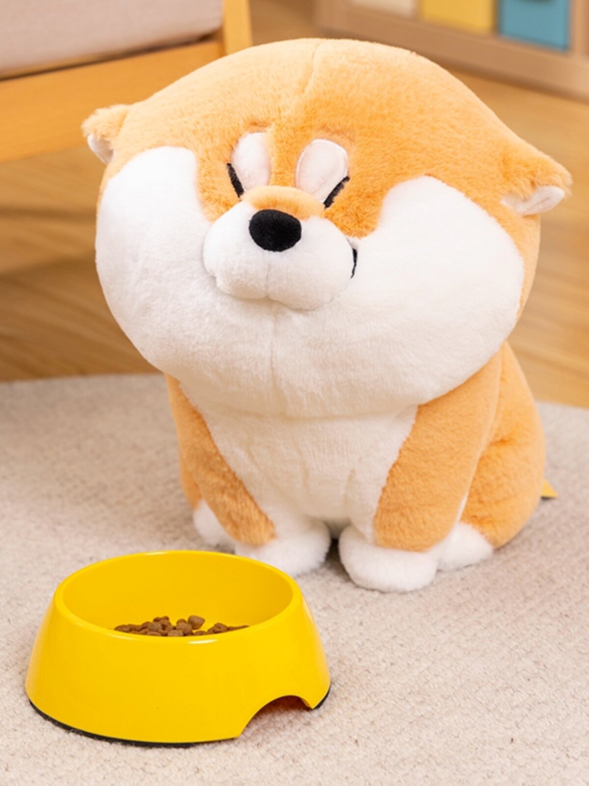 犬 ぬいぐるみ まん丸ほっぺの柴犬ぬいぐるみ