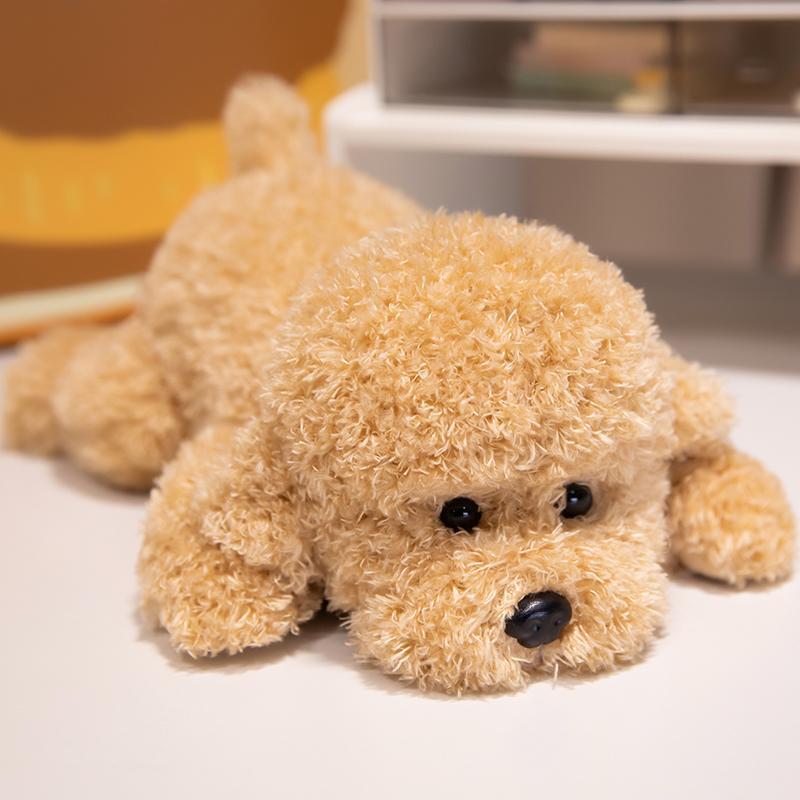 犬 ぬいぐるみ もふもふトイプードルの伏せぬいぐるみ