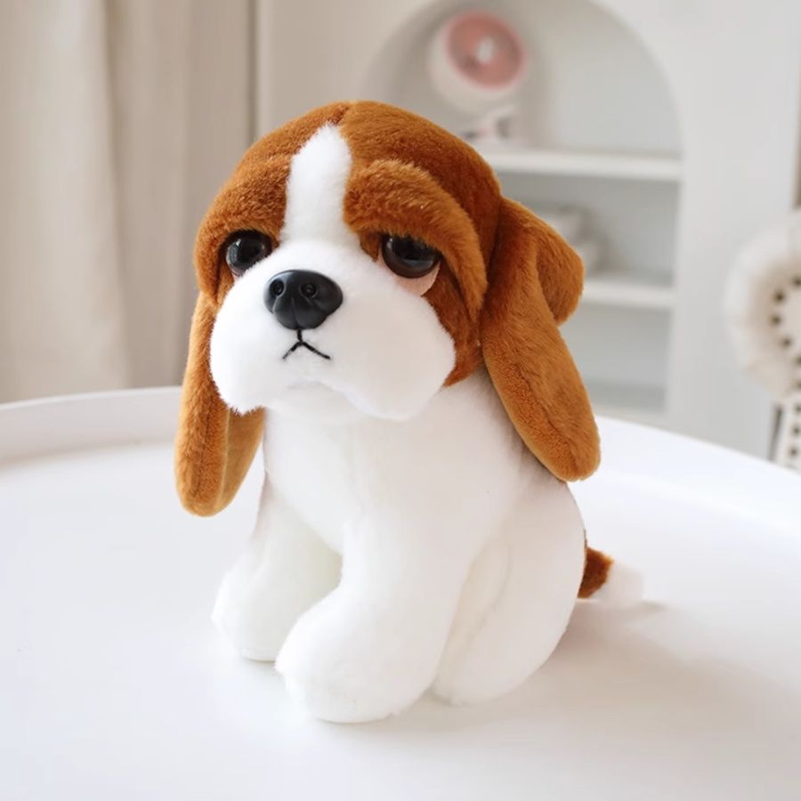 犬 ぬいぐるみ まんまるお目目のわんこ友達