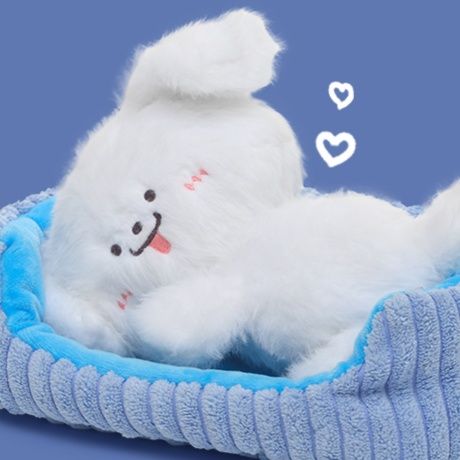 犬 ぬいぐるみ もふもふポメくんとおやすみベッド