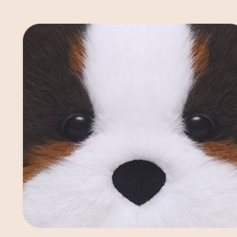 犬 ぬいぐるみ もふもふ伏せ犬の癒しぬいぐるみ