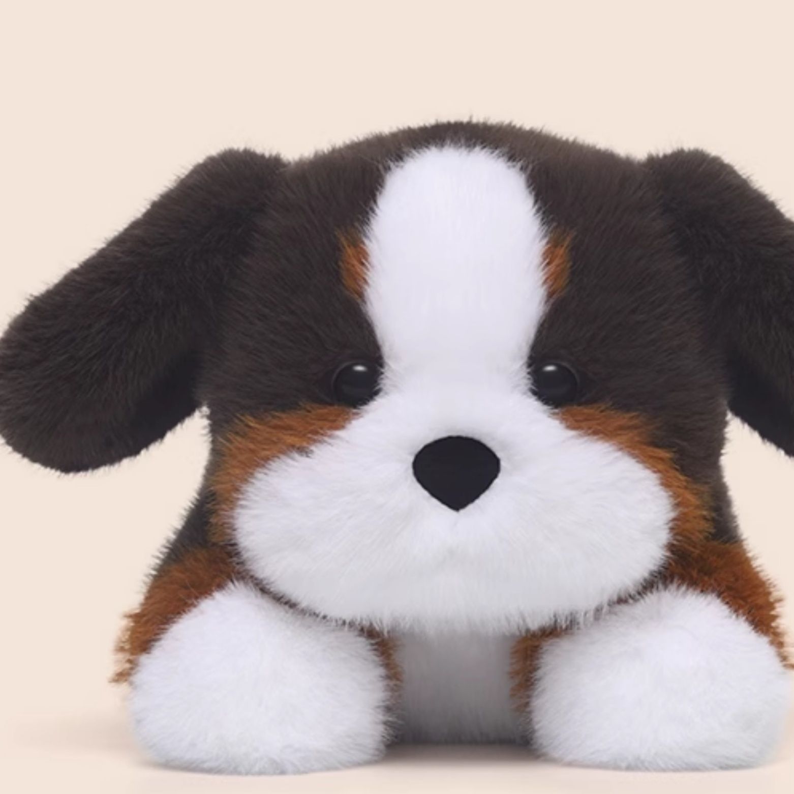 犬 ぬいぐるみ もふもふ伏せ犬の癒しぬいぐるみ