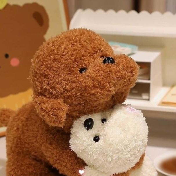 犬 ぬいぐるみ もふもふトイプードル親子ぬいぐるみ