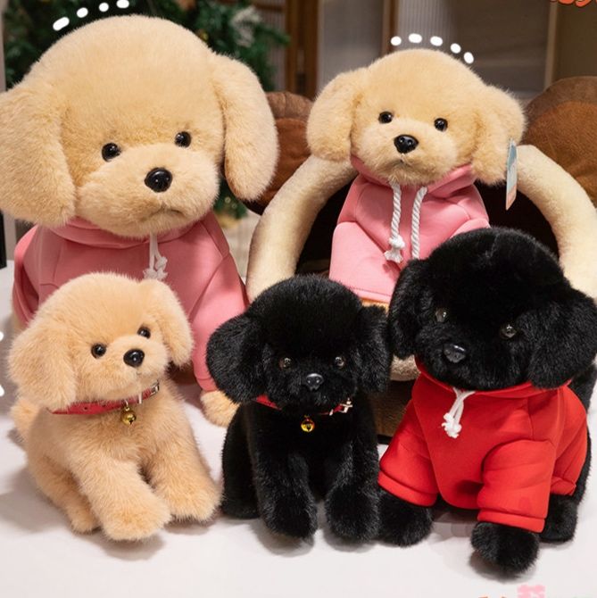 犬 ぬいぐるみ パーカー着用 愛らしいトイプードル ぬいぐるみ
