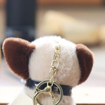 犬 ぬいぐるみ ふわもこ小さなパグ座りポーズぬいぐるみ