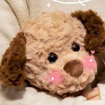 犬 ぬいぐるみ ふわふわ巻き毛の可愛い小型犬座りぬいぐるみ