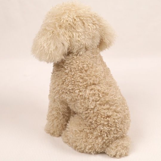 犬 ぬいぐるみ ふわふわ巻き毛の愛らしいトイプードルぬいぐるみ
