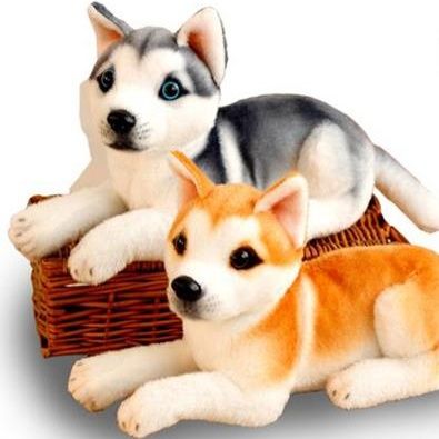犬 ぬいぐるみ 愛らしい表情の柴犬座りポーズぬいぐるみ