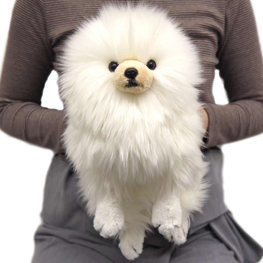 犬 ぬいぐるみ ふわふわもこもこポメラニアン座りポーズぬいぐるみ