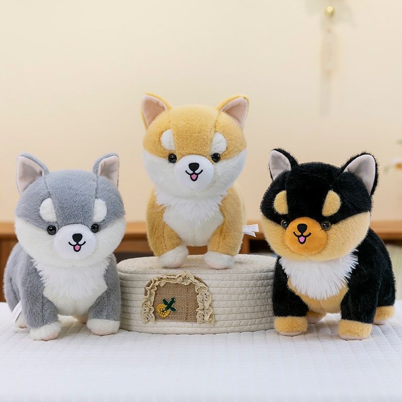 犬 ぬいぐるみ ふわふわ柴犬親子座りぬいぐるみセット