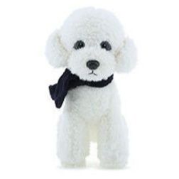 犬 ぬいぐるみ 首かけスカーフ付き座りポーズトイプードル