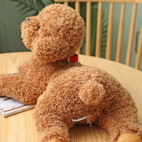 犬 ぬいぐるみ ふわふわ毛並みトイプードル犬のぬいぐるみ