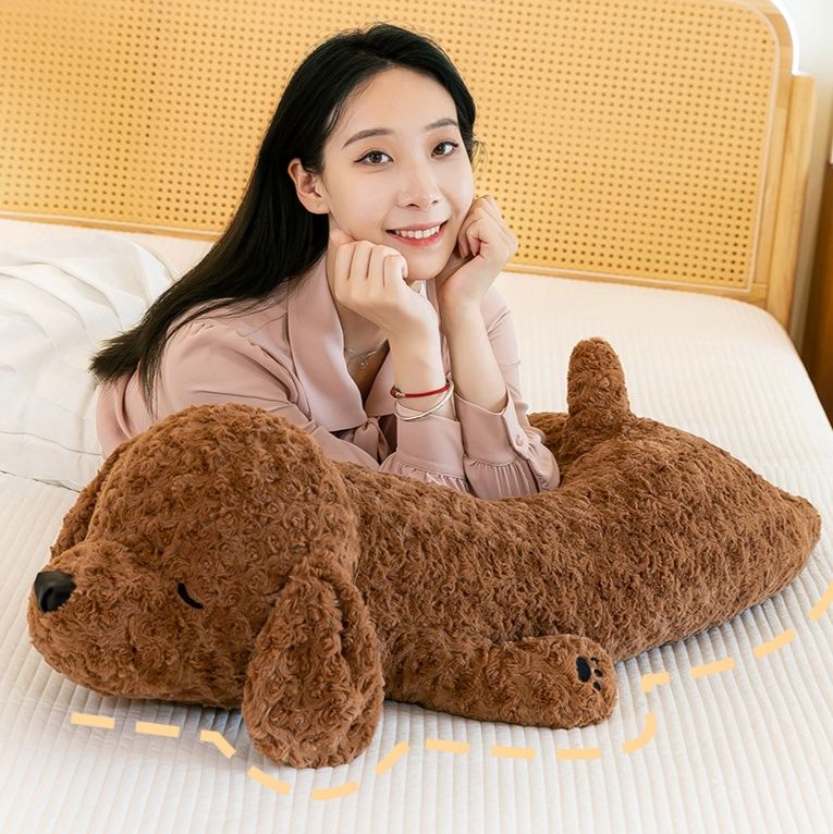 犬 ぬいぐるみ ごろ寝姿のもふもふ柴犬風抱き枕ぬいぐるみ