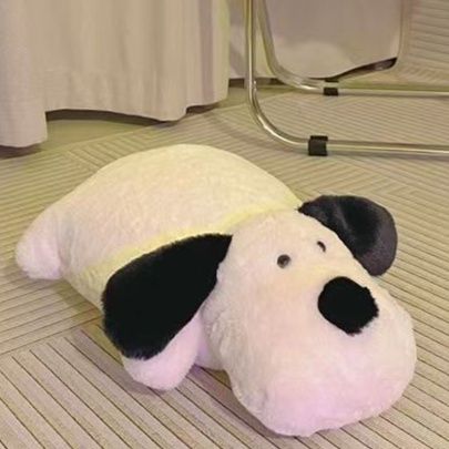 犬 ぬいぐるみ ふわふわ抱き枕にもなる大きな垂れ耳シュナイザー風ぬいぐるみ