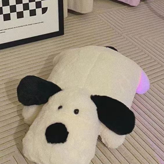 犬 ぬいぐるみ ふわふわ抱き枕にもなる大きな垂れ耳シュナイザー風ぬいぐるみ