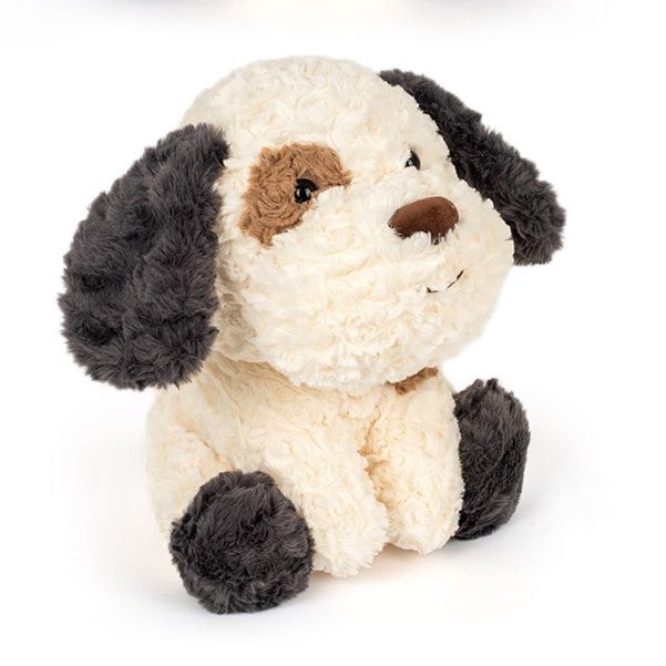 犬 ぬいぐるみ もこもこ垂れ耳シュナウザー風ぬいぐるみ