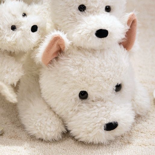 犬 ぬいぐるみ もふもふシュナウザー風伏せポーズぬいぐるみ