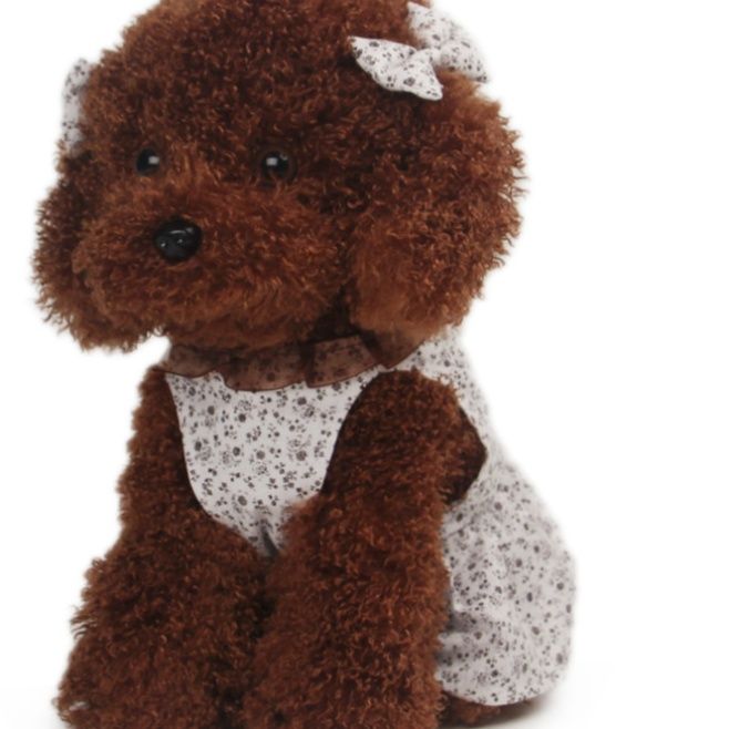 犬 ぬいぐるみ トイプードルむいぐるみお洋服を着たリアルなトイプードルぬいぐるみ