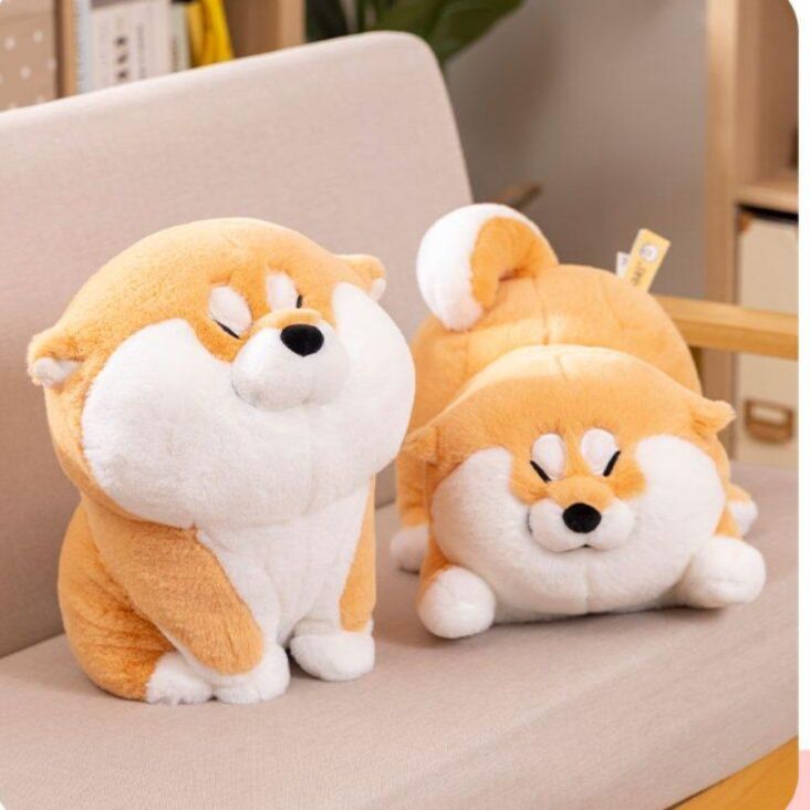 犬 ぬいぐるみ 柴犬 もちもち笑顔