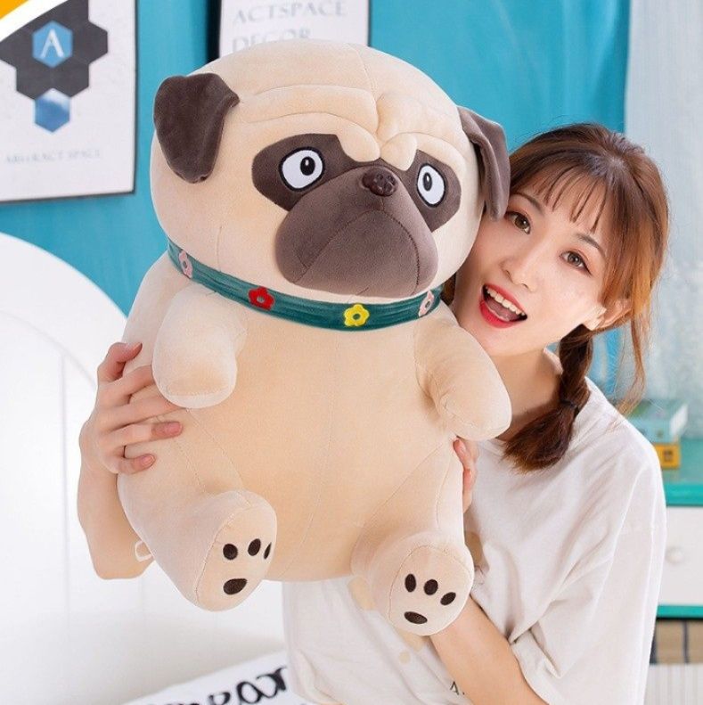 犬 ぬいぐるみ パグ まんまるおめめ愛嬌たっぷり