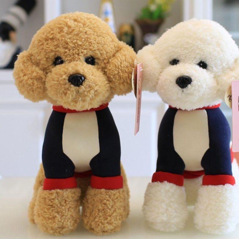 犬 ぬいぐるみ おすわり洋服 トイプードル