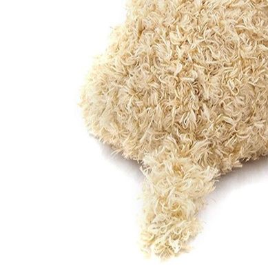 犬 ぬいぐるみ もこもこ巻き毛の首輪付きトイプードルぬいぐるみ