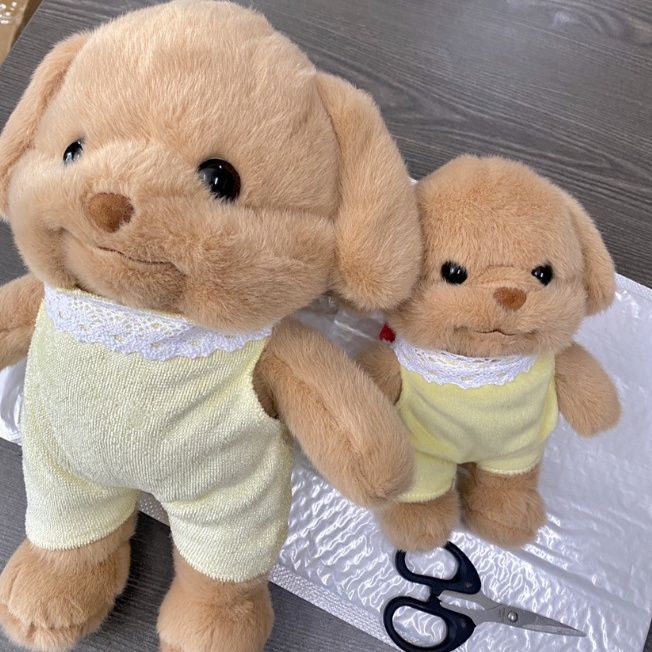 レース襟付き洋服トイプードルぬいぐるみ
