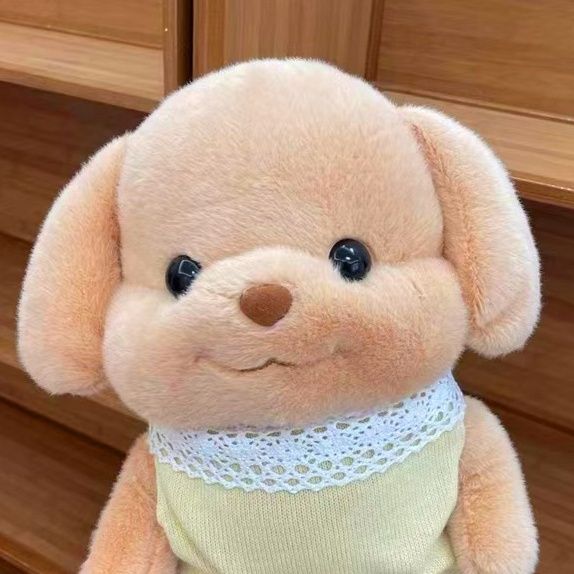 レース襟付き洋服トイプードルぬいぐるみ