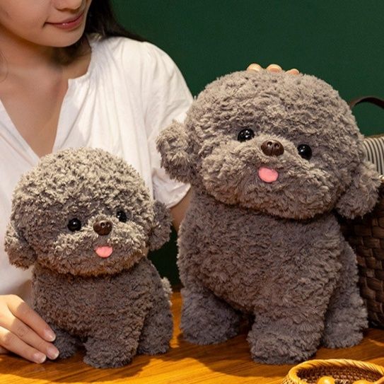 犬 ぬいぐるみ もこもこ癒し系トイプードルぬいぐるみ
