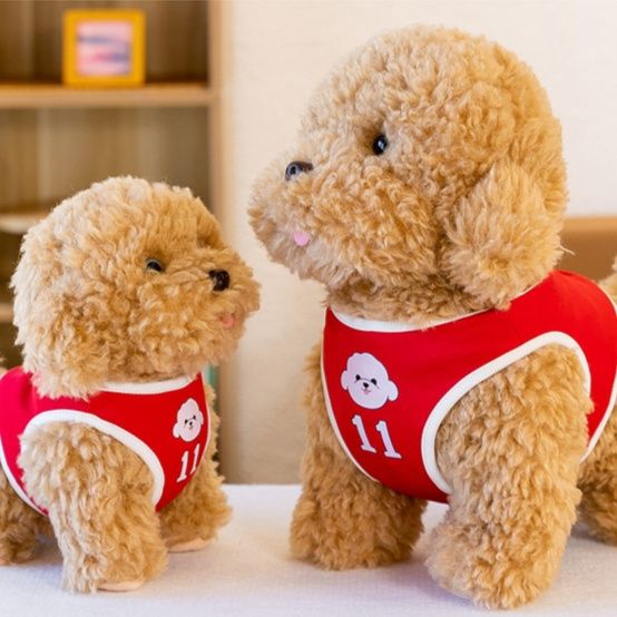 犬 ぬいぐるみ 背番号付きユニフォーム仕様トイプードルぬいぐるみ