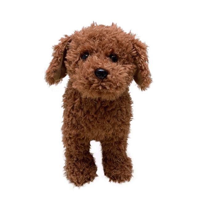犬 ぬいぐるみ リアルな質感のトイプードル犬ぬいぐるみ