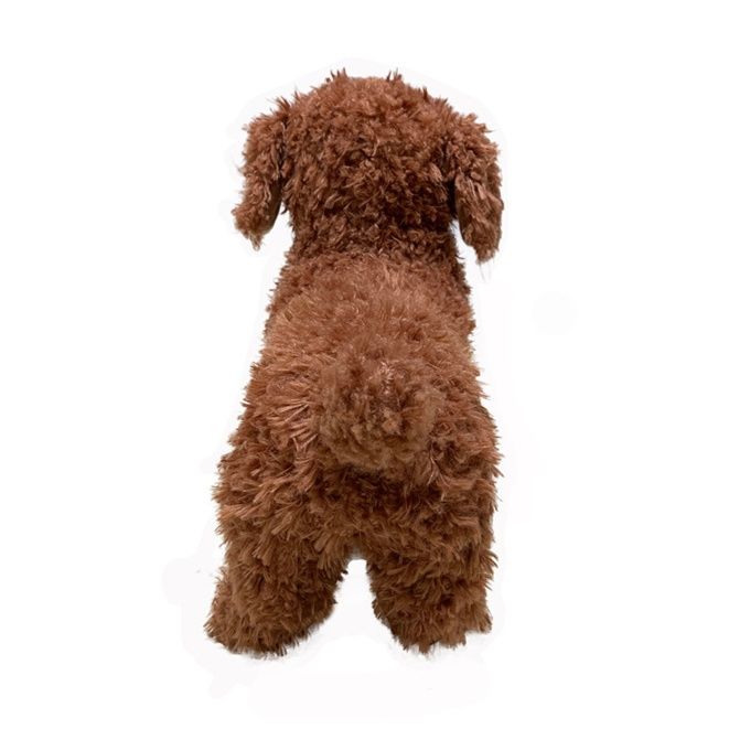 犬 ぬいぐるみ リアルな質感のトイプードル犬ぬいぐるみ