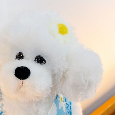 犬 ぬいぐるみ お洋服付きもこもこトイプードルぬいぐるみ