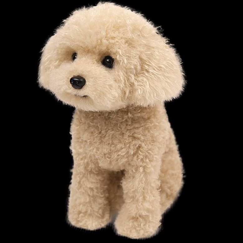 犬 ぬいぐるみ リアルな表情のトイプードルぬいぐるみ