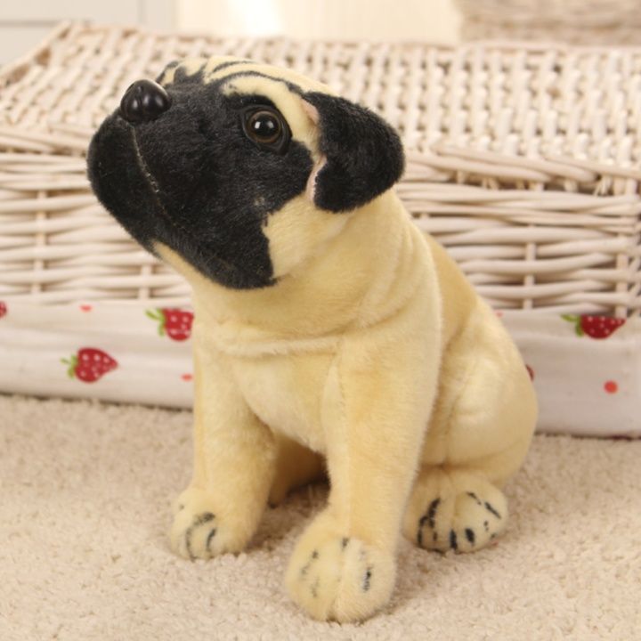 犬 ぬいぐるみ 寄り添うリアルパグぬいぐるみ