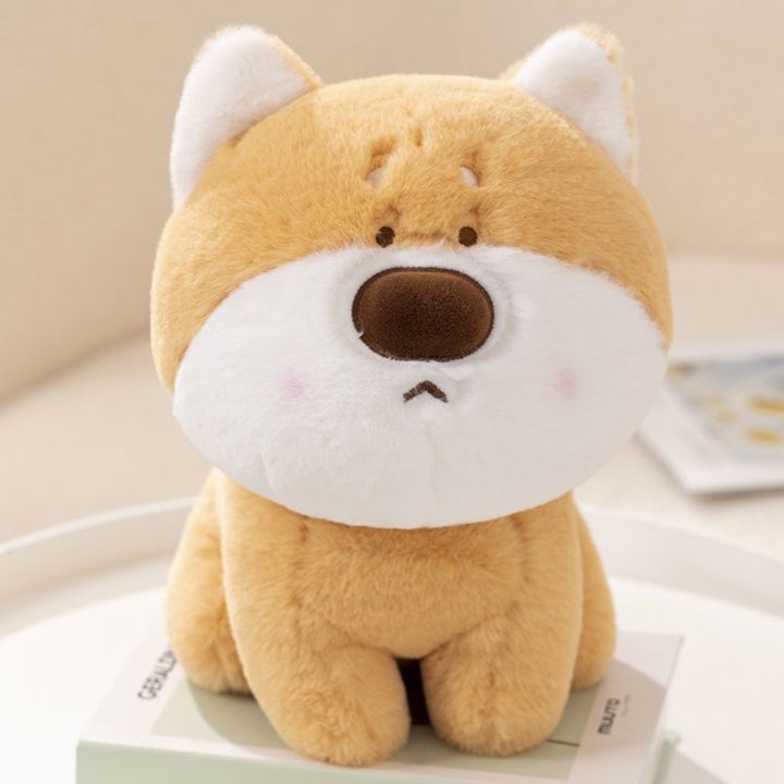 犬 ぬいぐるみ ふっくらほっぺの座り柴犬ぬいぐるみ