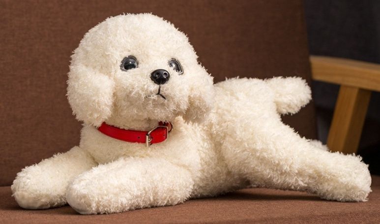 犬 ぬいぐるみ もこもこ巻き毛が愛らしいトイプードルぬいぐるみ