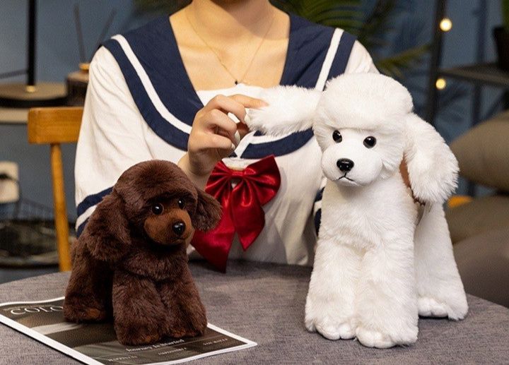 もこもこ立体仕上げトイプードル犬ぬいぐるみ