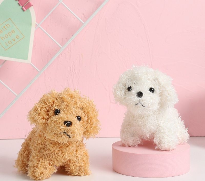  もこもこ巻き毛が可愛いトイプードル犬 ぬいぐるみ
