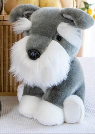 リアル仕様シュナウザーもふもふ犬ぬいぐるみ