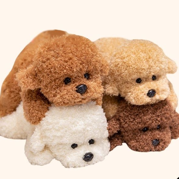 犬 トイプードル ぬいぐるみ うつぶせ リアル 癒し系