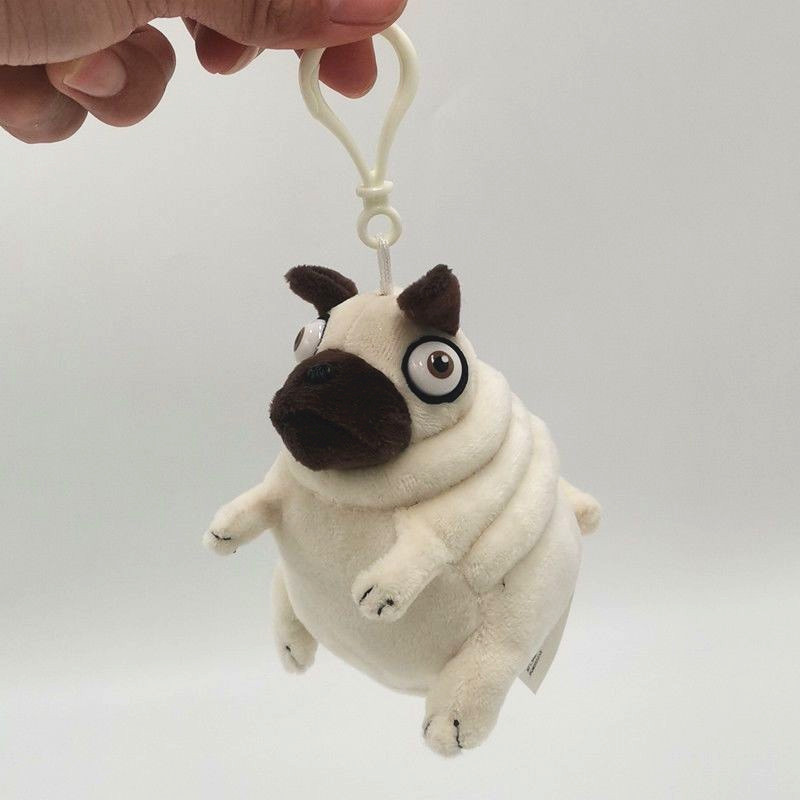 犬 ぬいぐるみ 眼鏡をかけたまん丸ぽっちゃりパグ犬ぬいぐるみ