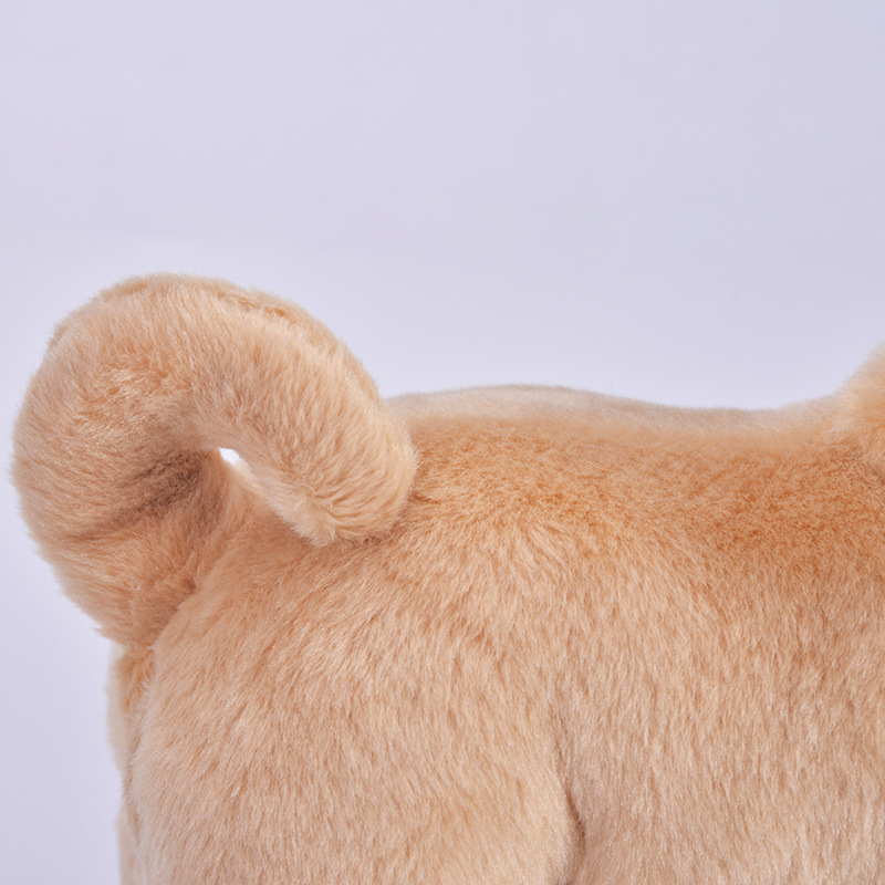 犬 ぬいぐるみ 愛らしい表情のふわふわパグちゃん