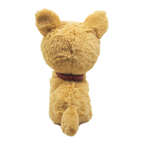 犬 ぬいぐるみ お座り豆柴のふわふわぬいぐるみ首輪付き